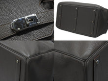 画像をギャラリービューアに読み込む, 極美品 HERMES エルメス ハンドバッグ オータクロア50 グレー系 トリヨンクレマンス シルバー金具 □O刻印 中古 4b006755