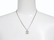 画像をギャラリービューアに読み込む, 極美品 CHANEL シャネル ココマーク ネックレス C12V刻印 6.0g メタル ラインストーン シルバー 中古 4b006757
