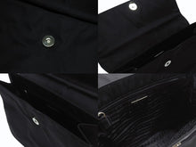 画像をギャラリービューアに読み込む, PRADA プラダ ハンドバッグ トライアングルロゴ B7003 メタルハンドル テスート ブラック 美品 中古 4b006760