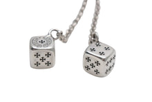 画像をギャラリービューアに読み込む, 新品未使用 CHROME HEARTS クロムハーツ DICE DBL ダブルダイス ピアス 重量約10.0g 2017/.925刻印 シルバ−925 片耳用 中古 4b006761