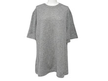 画像をギャラリービューアに読み込む, PRADA プラダ 19AW 半袖ニットTシャツ トップス P24U0R サイズ40 トライアングルパッチ グレー カシミヤ 美品 中古 4b006762