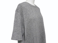 画像をギャラリービューアに読み込む, PRADA プラダ 19AW 半袖ニットTシャツ トップス P24U0R サイズ40 トライアングルパッチ グレー カシミヤ 美品 中古 4b006762