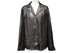 MARC JACOBS マークジェイコブス 13FW メタリックチェックパジャマシャツ W21316630 千鳥格子 シルク サイズ4 美品 中古 4b006764