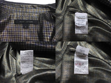 画像をギャラリービューアに読み込む, MARC JACOBS マークジェイコブス 13FW メタリックチェックパジャマシャツ W21316630 千鳥格子 シルク サイズ4 美品 中古 4b006764