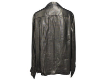 画像をギャラリービューアに読み込む, MARC JACOBS マークジェイコブス 13FW メタリックチェックパジャマシャツ W21316630 千鳥格子 シルク サイズ4 美品 中古 4b006764