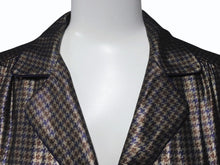 画像をギャラリービューアに読み込む, MARC JACOBS マークジェイコブス 13FW メタリックチェックパジャマシャツ W21316630 千鳥格子 シルク サイズ4 美品 中古 4b006764