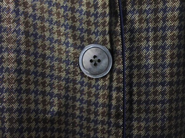 MARC JACOBS マークジェイコブス 13FW メタリックチェックパジャマシャツ W21316630 千鳥格子 シルク サイズ4 美品 中古 4b006764
