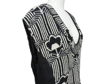 画像をギャラリービューアに読み込む, PRADA プラダ ニット ロングワンピース P3F95 サンプル品 ジョーゼット ジャガード ホワイト ブラック 美品 中古 4b006765