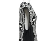 画像をギャラリービューアに読み込む, PRADA プラダ ニット ロングワンピース P3F95 サンプル品 ジョーゼット ジャガード ホワイト ブラック 美品 中古 4b006765