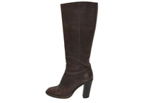 画像をギャラリービューアに読み込む, MIUMIU ミュウミュウ ロング ブーツ vero cuoio ブラウン サイズ39 イタリア製 レザー 美品 中古 4b006773