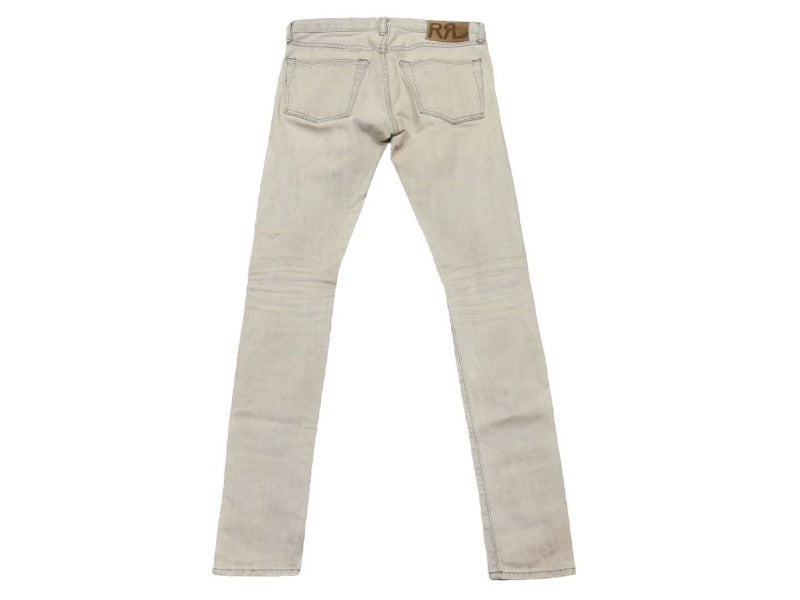 RRL ダブルアールエル デニムパンツ RRL Skinny Fit Japan Woven Selvedge Denim フェード グレー 27 21599 美品 中古 4b006775