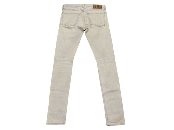 RRL ダブルアールエル デニムパンツ RRL Skinny Fit Japan Woven Selvedge Denim フェード グレー 27 21599 美品 中古 4b006775