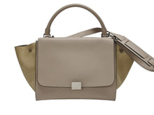 画像をギャラリービューアに読み込む, 極美品 CELINE セリーヌ ハンドバッグ 2WAY ショルダーバッグ トラペーズ ベージュ レザー シルバー金具 中古 4b006803