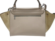 画像をギャラリービューアに読み込む, 極美品 CELINE セリーヌ ハンドバッグ 2WAY ショルダーバッグ トラペーズ ベージュ レザー シルバー金具 中古 4b006803