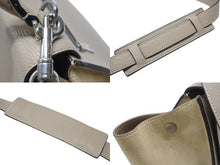 画像をギャラリービューアに読み込む, 極美品 CELINE セリーヌ ハンドバッグ 2WAY ショルダーバッグ トラペーズ ベージュ レザー シルバー金具 中古 4b006803