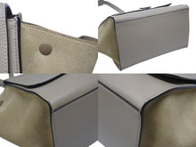 画像をギャラリービューアに読み込む, 極美品 CELINE セリーヌ ハンドバッグ 2WAY ショルダーバッグ トラペーズ ベージュ レザー シルバー金具 中古 4b006803