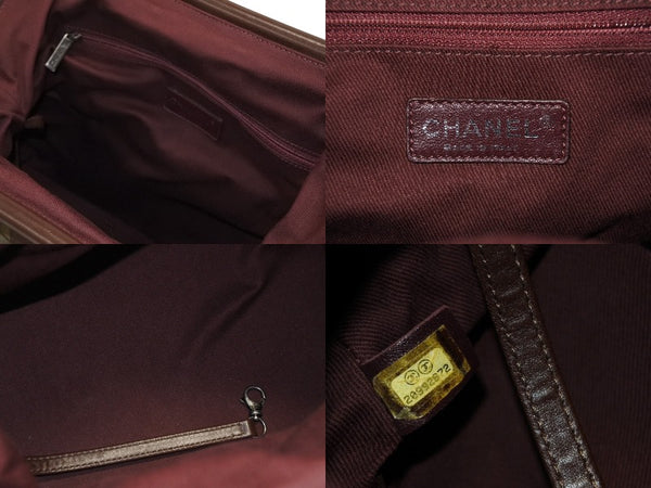 極美品 CHANEL シャネル エンブロイダリー グラフィティ がま口 ハンドバッグ カーキ A92791 アンティークシルバー金具 中古 4b006808