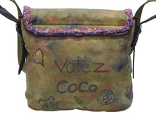 画像をギャラリービューアに読み込む, 極美品 CHANEL シャネル エンブロイダリー グラフィティ ショルダーバッグ A92789 ココマーク 21番台 カーキ 中古 4b006809