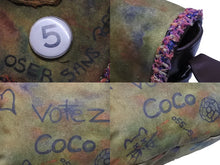 画像をギャラリービューアに読み込む, 極美品 CHANEL シャネル エンブロイダリー グラフィティ ショルダーバッグ A92789 ココマーク 21番台 カーキ 中古 4b006809