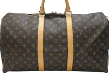 画像をギャラリービューアに読み込む, 極美品 LOUIS VUITTON ルイヴィトン キーポル50 ボストンバッグ M41426 モノグラムキャンバス ブラウン ゴールド金具 中古 4b006810