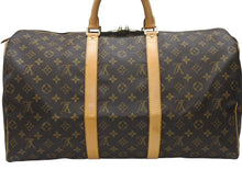 画像をギャラリービューアに読み込む, 極美品 LOUIS VUITTON ルイヴィトン キーポル50 ボストンバッグ M41426 モノグラムキャンバス ブラウン ゴールド金具 中古 4b006810