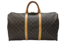 画像をギャラリービューアに読み込む, LOUIS VUITTON ルイヴィトン キーポル50 ボストンバッグ M41426 モノグラムキャンバス ブラウン ゴールド金具 美品 中古 4b006811