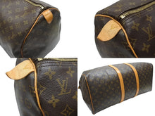 画像をギャラリービューアに読み込む, LOUIS VUITTON ルイヴィトン キーポル55 ボストンバッグ M41424 モノグラム PVC ヌメ革 ブラウン 美品 中古 4b006812