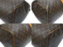 画像をギャラリービューアに読み込む, LOUIS VUITTON ルイヴィトン キーポル55 ボストンバッグ M41424 モノグラム PVC ヌメ革 ブラウン 美品 中古 4b006812