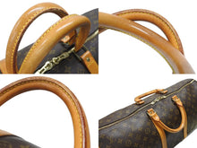 画像をギャラリービューアに読み込む, LOUIS VUITTON ルイヴィトン キーポル55 ボストンバッグ M41424 モノグラム PVC ヌメ革 ブラウン 美品 中古 4b006812