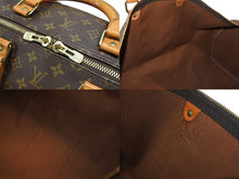 画像をギャラリービューアに読み込む, LOUIS VUITTON ルイヴィトン キーポル55 ボストンバッグ M41424 モノグラム PVC ヌメ革 ブラウン 美品 中古 4b006812