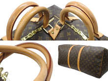 画像をギャラリービューアに読み込む, LOUIS VUITTON ルイヴィトン キーポル55 ボストンバッグ M41424 モノグラム PVC ヌメ革 ブラウン 美品 中古 4b006813