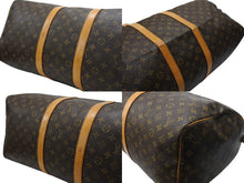 画像をギャラリービューアに読み込む, LOUIS VUITTON ルイヴィトン キーポル55 ボストンバッグ M41424 モノグラム PVC ヌメ革 ブラウン 美品 中古 4b006813