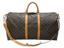 画像をギャラリービューアに読み込む, LOUIS VUITTON ルイヴィトン キーポル バンドリエール55 ボストンバッグ M41414 モノグラム ブラウン 美品 中古 4b006815