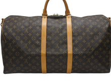 画像をギャラリービューアに読み込む, LOUIS VUITTON ルイヴィトン キーポル バンドリエール55 ボストンバッグ M41414 モノグラム ブラウン 美品 中古 4b006815