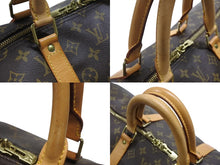 画像をギャラリービューアに読み込む, LOUIS VUITTON ルイヴィトン キーポル バンドリエール55 ボストンバッグ M41414 モノグラム ブラウン 美品 中古 4b006815