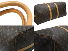 画像をギャラリービューアに読み込む, LOUIS VUITTON ルイヴィトン キーポル バンドリエール55 ボストンバッグ M41414 モノグラム ブラウン 美品 中古 4b006815