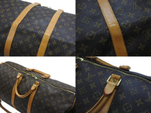画像をギャラリービューアに読み込む, LOUIS VUITTON ルイヴィトン キーポル バンドリエール55 ボストンバッグ M41414 モノグラム ブラウン 美品 中古 4b006815