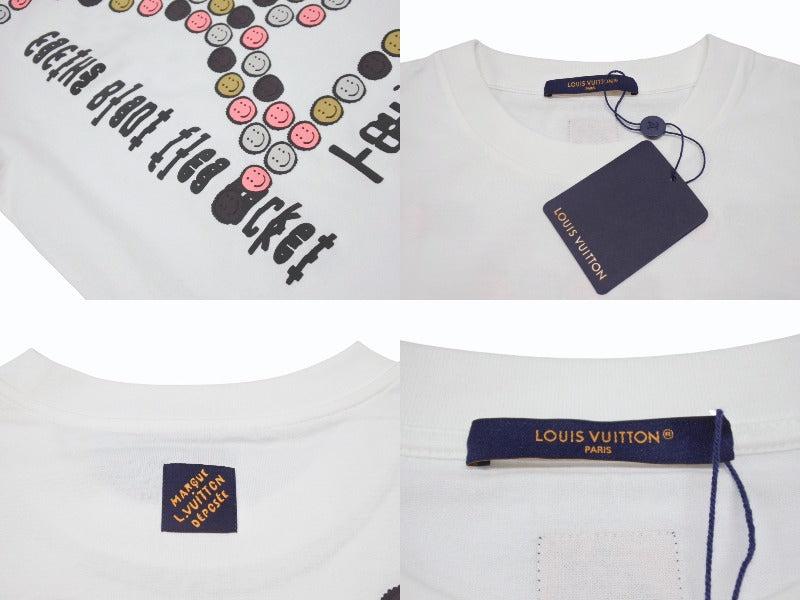 新品未使用 LOUIS VUITTON CPFM ルイヴィトン 希少 半袖Ｔシャツ コットン ホワイト マルチカラー サイズXL 中古 4b006822