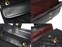 画像をギャラリービューアに読み込む, 極美品 CHANEL シャネル マトラッセ23 Wフラップ Wチェーンショルダーバッグ 1番台 ラムスキン ココマーク ブラック ゴールド金具 中古 4b006825