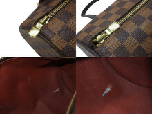 Load image into Gallery viewer, LOUIS VUITTON ルイヴィトン ダミエ エベヌ パピヨンPM ハンドバッグ N51304 筒型 ドラム型 ブラウン ゴールド金具 美品 中古 4b006833