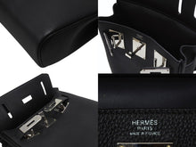 画像をギャラリービューアに読み込む, 新品未使用 エルメス HERMES ケリーアッカドPM W刻印 ワンショルダーバッグ ブラック 新型 シルバー金具 中古 4b006839