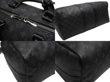 画像をギャラリービューアに読み込む, 極美品 LOUIS VUITTON ルイヴィトン エクリプス キーポル バンドリエール45 ボストンバッグ M40569 シルバー金具 ブラック 中古 4b006840