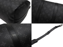 画像をギャラリービューアに読み込む, 極美品 LOUIS VUITTON ルイヴィトン エクリプス キーポル バンドリエール45 ボストンバッグ M40569 シルバー金具 ブラック 中古 4b006840