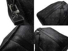 画像をギャラリービューアに読み込む, 極美品 LOUIS VUITTON ルイヴィトン エクリプス キーポル バンドリエール45 ボストンバッグ M40569 シルバー金具 ブラック 中古 4b006840