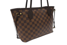 画像をギャラリービューアに読み込む, 極美品 LOUIS VUITTON ルイヴィトン ネヴァーフルPM トートバッグ N51109 ダミエキャンバス ブラウン ゴールド金具 中古 4b006841
