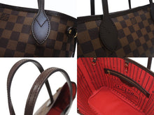 画像をギャラリービューアに読み込む, 極美品 LOUIS VUITTON ルイヴィトン ネヴァーフルPM トートバッグ N51109 ダミエキャンバス ブラウン ゴールド金具 中古 4b006841