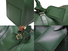 画像をギャラリービューアに読み込む, LOUIS VUITTON ルイヴィトン キーポル50 ボストンバッグ M42964 ボルネオグリーン エピレザー ゴールド金具 美品 中古 4b006843