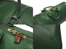 画像をギャラリービューアに読み込む, LOUIS VUITTON ルイヴィトン キーポル50 ボストンバッグ M42964 ボルネオグリーン エピレザー ゴールド金具 美品 中古 4b006843