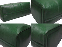 画像をギャラリービューアに読み込む, LOUIS VUITTON ルイヴィトン キーポル50 ボストンバッグ M42964 ボルネオグリーン エピレザー ゴールド金具 美品 中古 4b006843