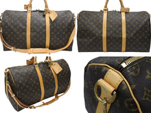 画像をギャラリービューアに読み込む, 極美品 LOUIS VUITTON ルイヴィトン モノグラム キーポルバンドリエール50 ブラウン M41416 ボストンバッグ 中古 4b006844
